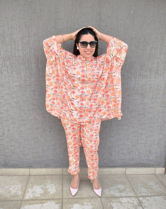 Abstract Kaftan Co-ord Set